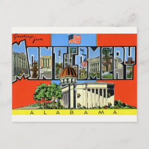 Cartão Postal Saudações do cartão-postal de Montgomery, AL