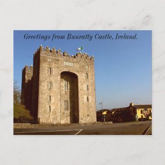 Cartão Postal Saudações do Castelo Bunratty, Irlanda
