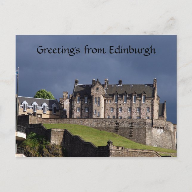 Cartão Postal saudações do castelo de edinburgh (Frente)
