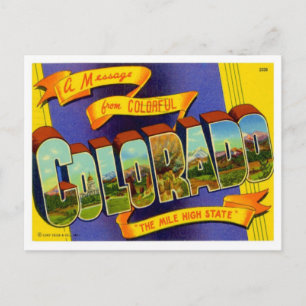 Cartão Postal Saudações Do Colorado