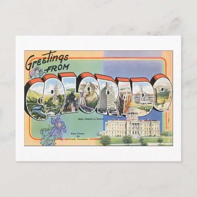 Cartão Postal Saudações do Colorado (Frente)
