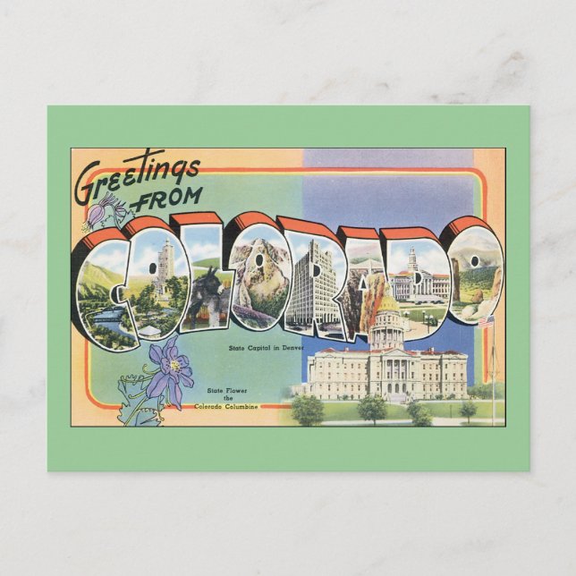 Cartão Postal Saudações do Colorado (Frente)