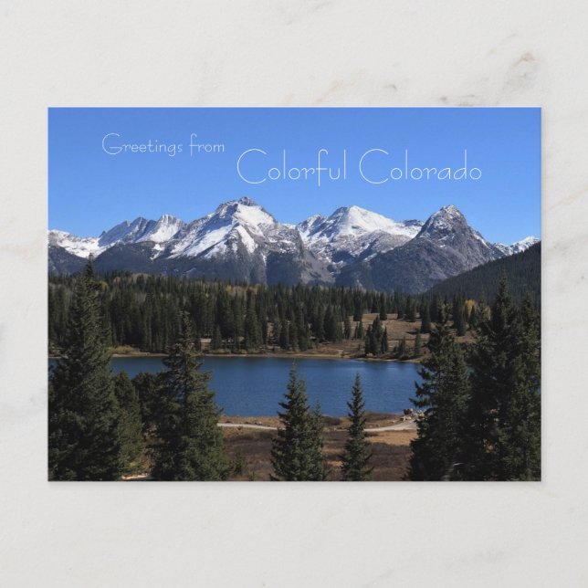 Cartão Postal Saudações do Colorful Colorado Postcard (Frente)