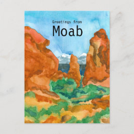 Cartão Postal Saudações do Deserto de Montanhas Vermelhas de Moa