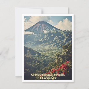 Cartão Postal Saudações do Havaí, Viagem, Estilo Retro