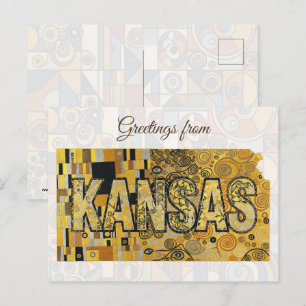 Cartão Postal Saudações do Kansas