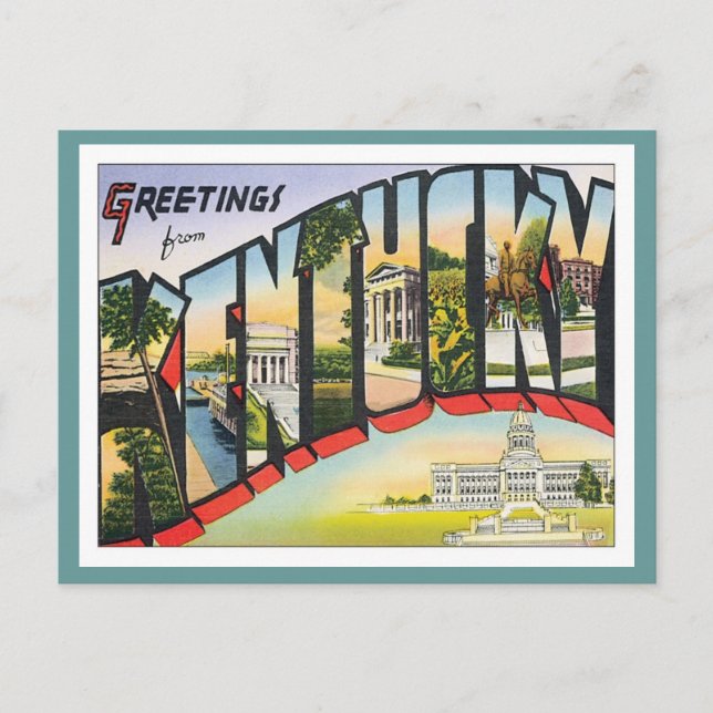 Cartão Postal Saudações Do Kentucky (Frente)