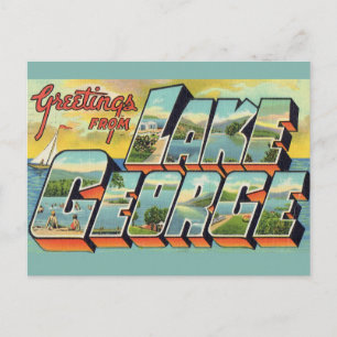 Cartão Postal Saudações do Lago George