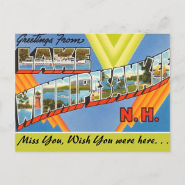 Cartão Postal Saudações do Lago Winnipesaukee