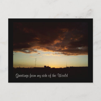 Cartão Postal Saudações do meu lado do mundo