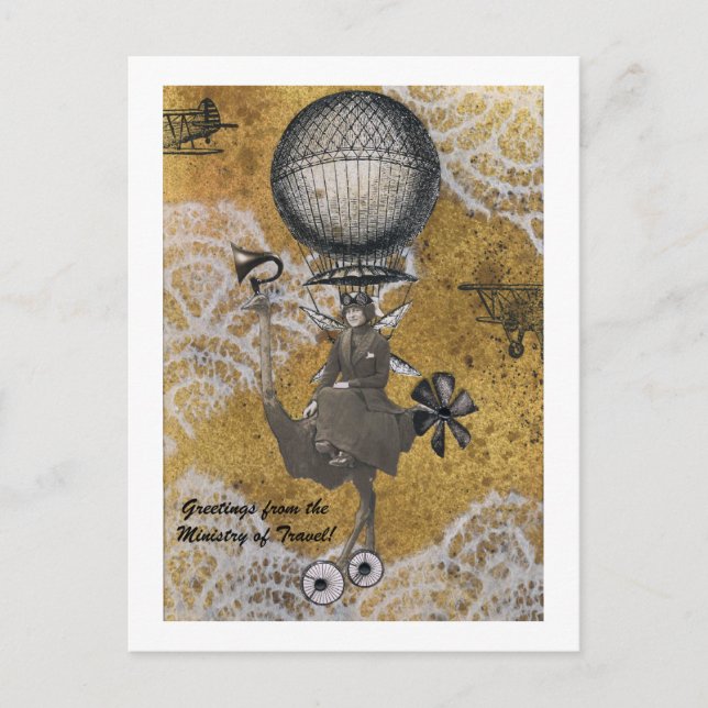 Cartão Postal Saudações do Ministério da Viagem (Frente)