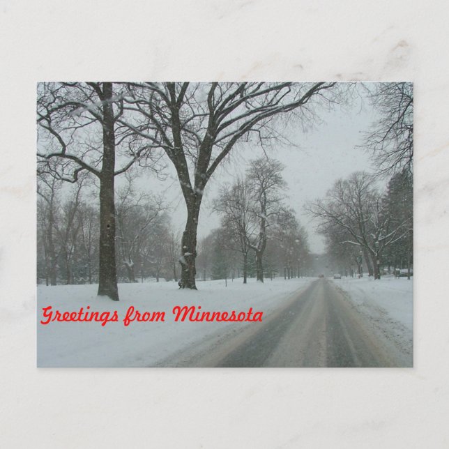 Cartão Postal Saudações do Minnesota (Frente)
