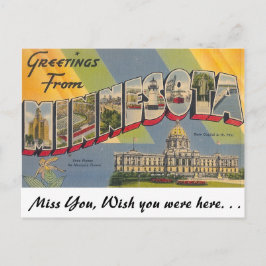 Cartão Postal Saudações do Minnesota