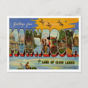 Cartão Postal Saudações Do Minnesota