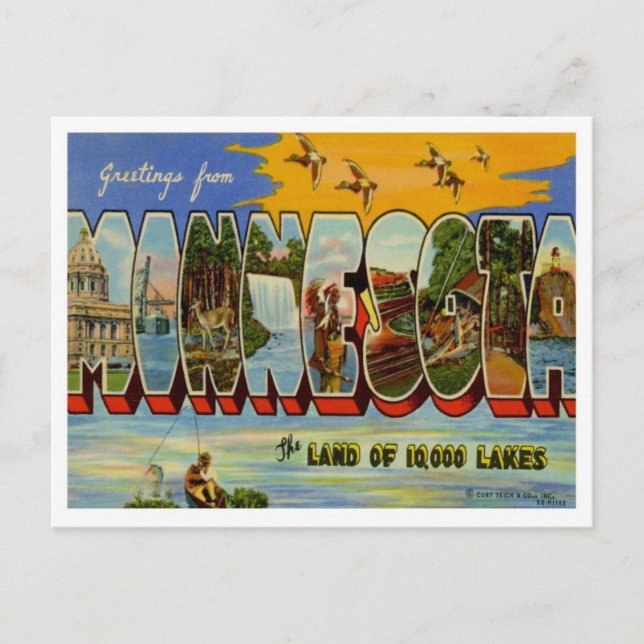 Cartão Postal Saudações Do Minnesota (Frente)