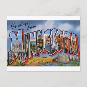 Cartão Postal Saudações Do Minnesota
