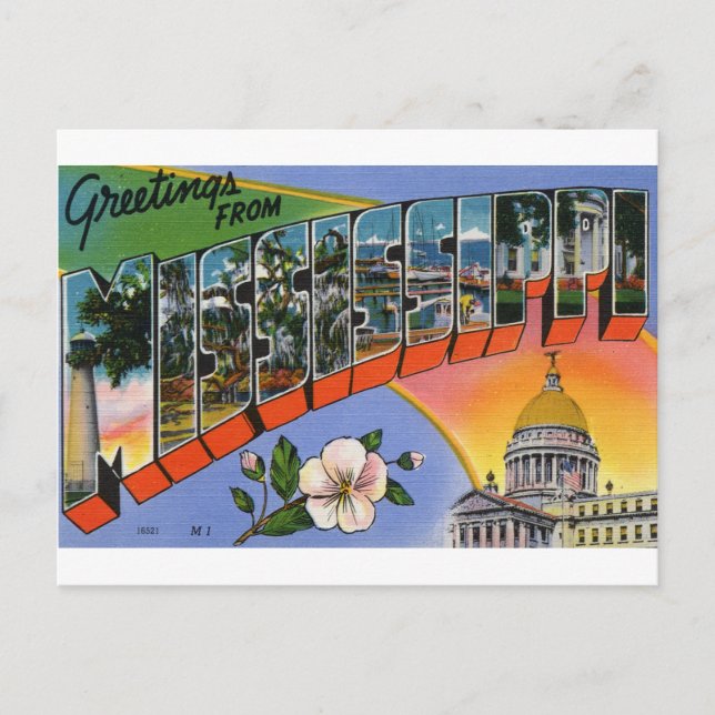 Cartão Postal Saudações Do Mississippi (Frente)