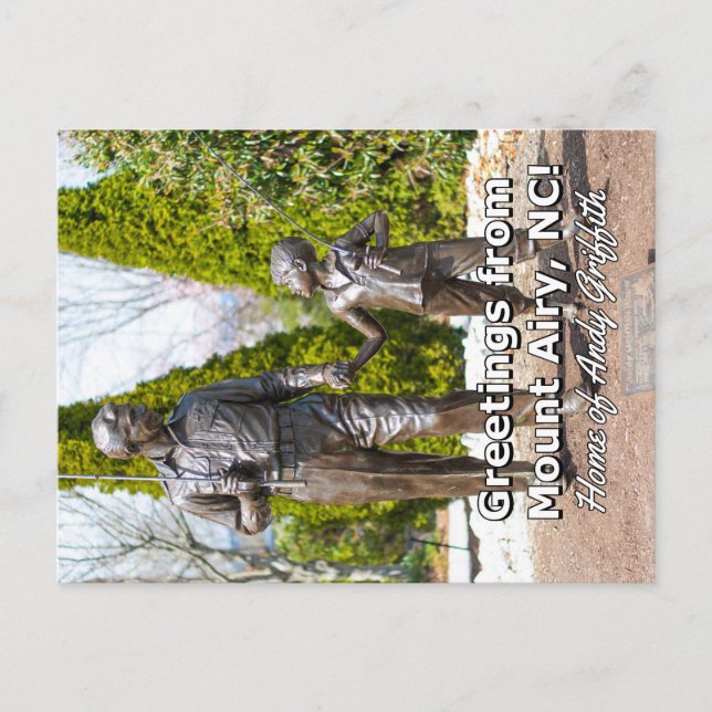 Cartão Postal Saudações do Monte Airy, NC! (Frente)