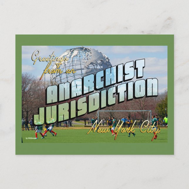 Cartão Postal Saudações do Nova Iorque Anarquista! (Frente)