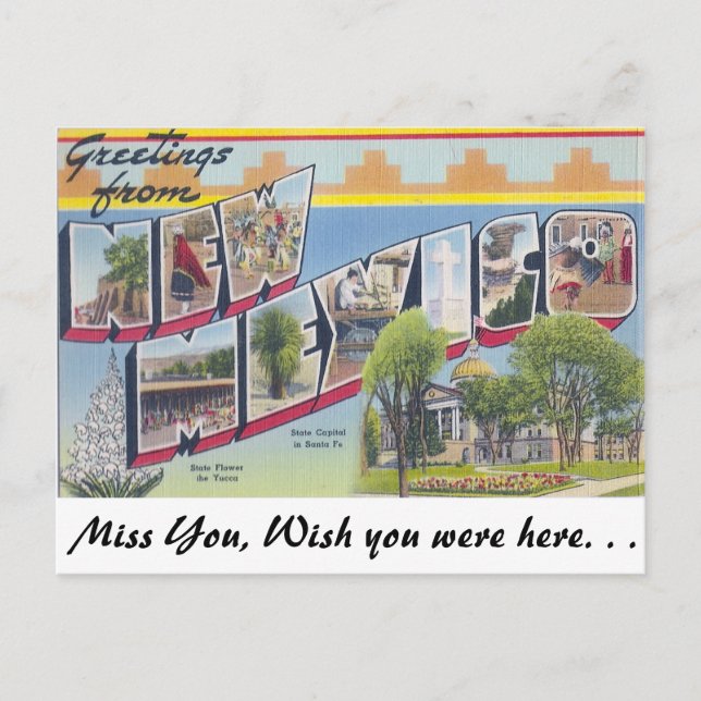 Cartão Postal Saudações do Novo México (Frente)