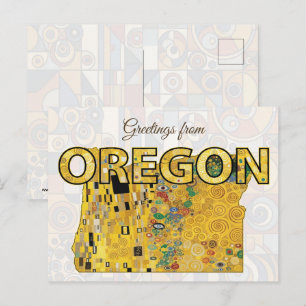 Cartão Postal Saudações do Oregon