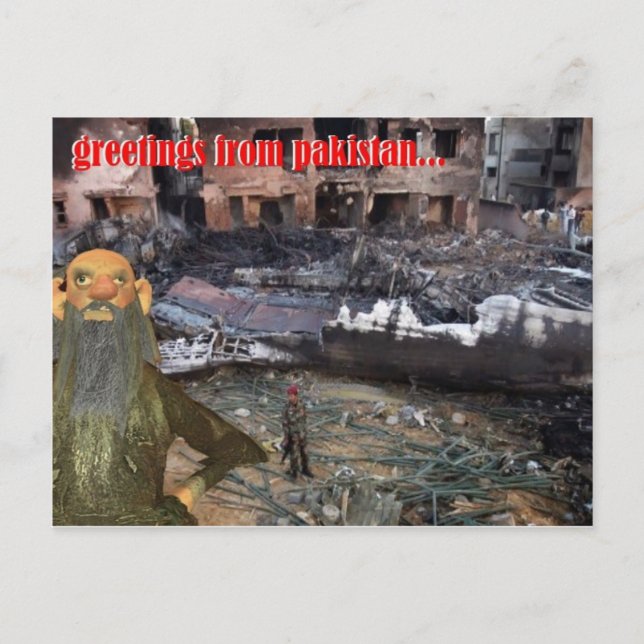 Cartão Postal saudações do paquistão (Frente)