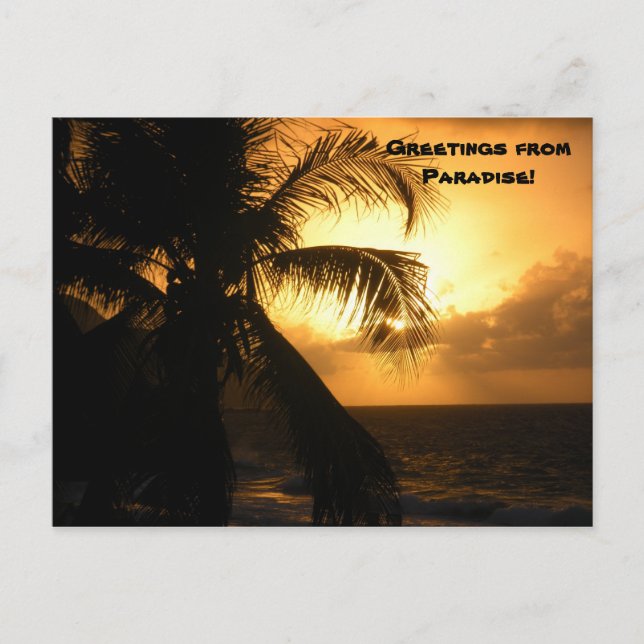 Cartão Postal Saudações do Paraíso (Frente)