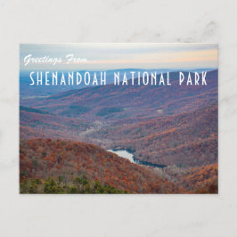 Cartão Postal Saudações Do Parque Nacional Shenandoah
