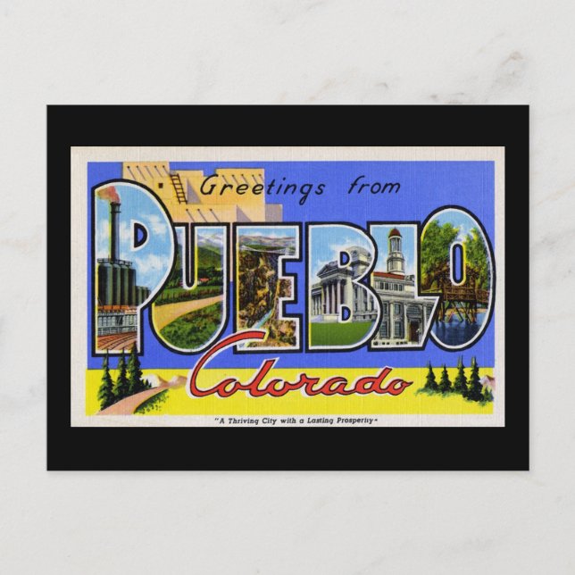 Cartão Postal Saudações do Pueblo Colorado (Frente)