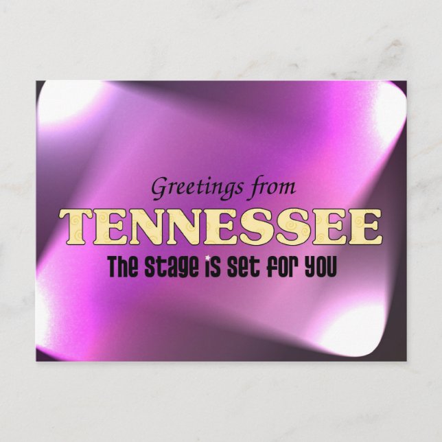 Cartão Postal Saudações do Tennessee (Frente)