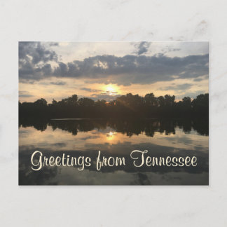 Cartão Postal SAUDAÇÕES DO TENNESSEE fotografia do pôr do sol no