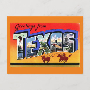 Cartão Postal Saudações Do Texas