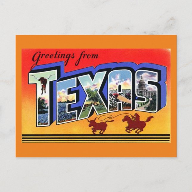 Cartão Postal Saudações Do Texas (Frente)