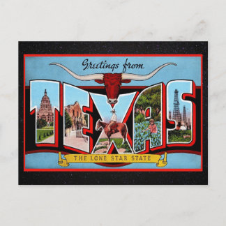 Cartão Postal Saudações do Texas Travel Postcard
