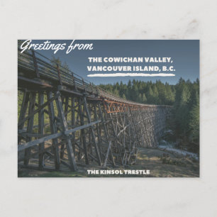 Cartão Postal Saudações Do Vale De Cowichan Kinsol Trestle
