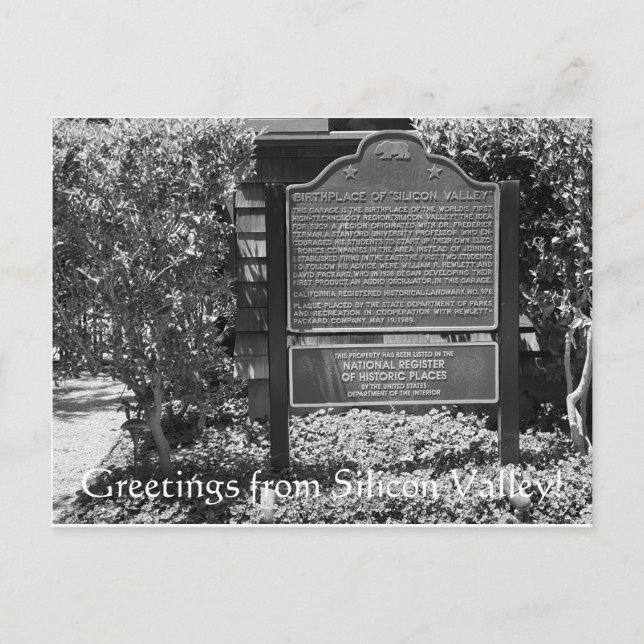 Cartão Postal Saudações do Vale do Silício! (Frente)