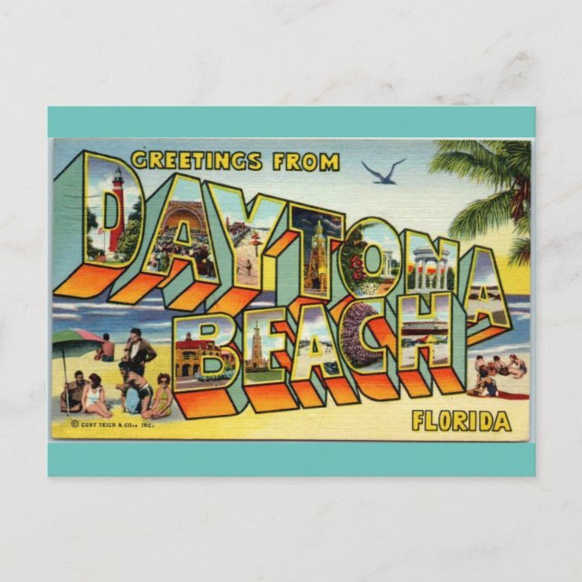 Cartão Postal Saudações do Viagem de Daytona Beach (Frente)