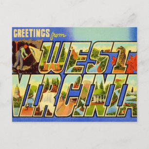 Cartão Postal Saudações do West Virginia WV