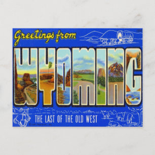 Cartão Postal Saudações Do Wyoming WY EUA