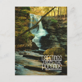 Cartão Postal Saudações dos Poconos! Faixas de Fulmer