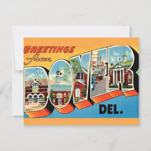 Cartão Postal Saudações Dover Delaware 