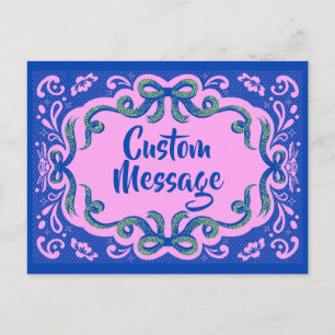 Cartão Postal Saudações Glamourosas