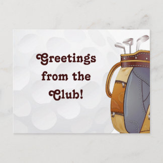 Cartão Postal Saudações Golf