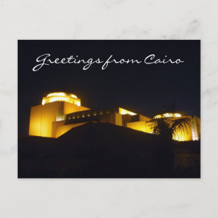 Cartão Postal saudações noturnas da ópera do cairo