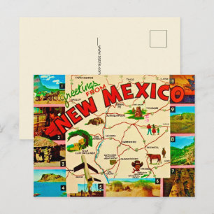 Cartão Postal Saudações Postcard Novo México