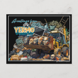 Cartão Postal Saudações Retro de Yermo 2