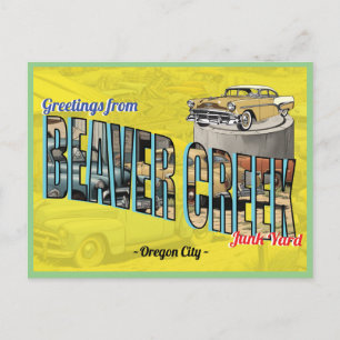 Cartão Postal Saudações Retroativas Do Jardim De Lixo Do Beaver