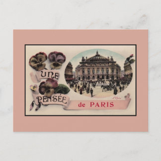 Cartão Postal Saudações românticas da Ópera de Paris