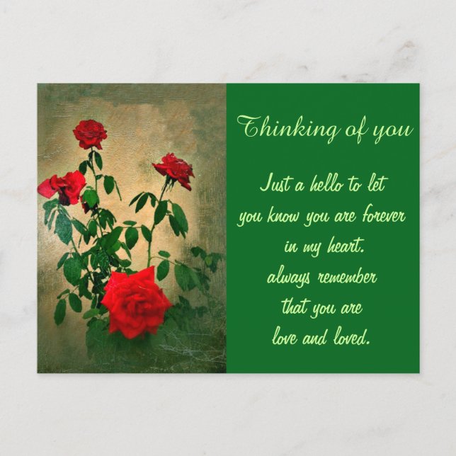 Cartão Postal Saudações,Rosas do Amor_ (Frente)