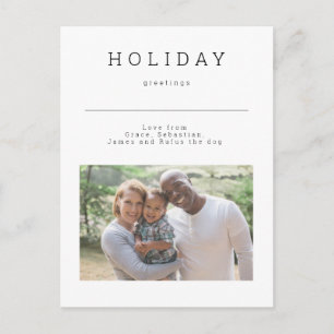 Cartão Postal Saudações Simples de Férias Foto Personalizada